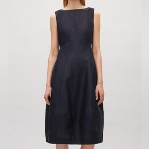 COS Cocoon Midi Dress - Dark Navy EU34 / Sz 4